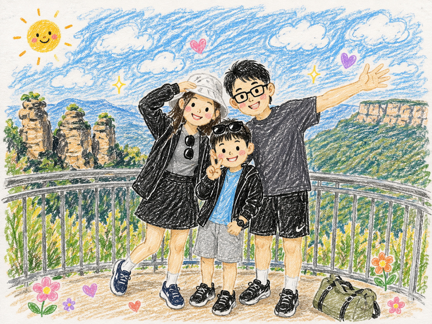 [이미지 프롬프트] 초등학생이 그린 것 같은 크레파스 그림